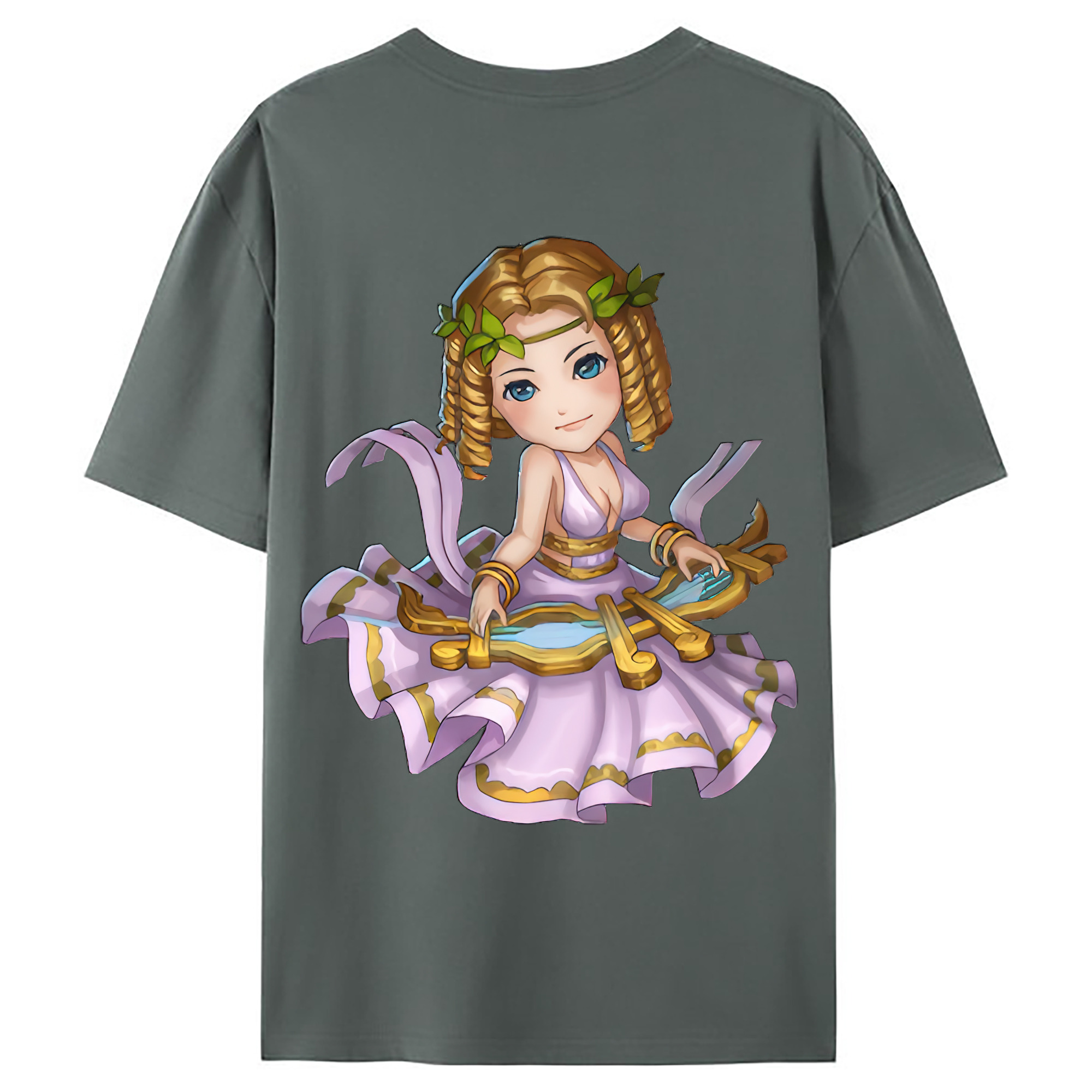 （画像用） リーグ・オブ・レジェンド League of Legends LOL 綿100％ メンズ半袖Tシャツ（バックプリント） 通気性